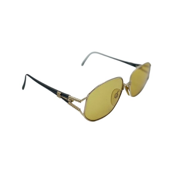 80\'s90\'s CHRISTIAN DIOR Sunglasses Eyewear Gold Metal Frames Green Lens Designer main image 9